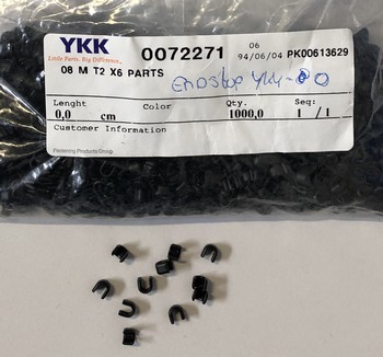 Stopper YKK zwart voor 8 mm nylon-blok-metalen ritsen, 100 st.